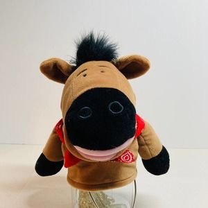 PUPPETTOS  Horse Puppet. Brown w/red bandana. Pre-Owned